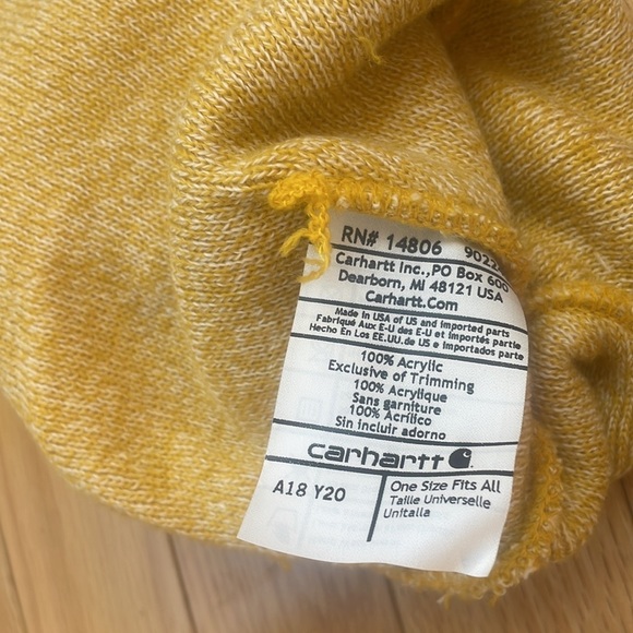 ❤️NEW❤️ HEATHER YELLOW Carhartt watch Beanie New with Tags - Picture 5 of 6